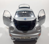 Maisto Volkswagen New Beetle Silver 1/18 Scale Die Cast Toy Car Vehicle with Opening Doors Hood and Hatch