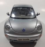 Maisto Volkswagen New Beetle Silver 1/18 Scale Die Cast Toy Car Vehicle with Opening Doors Hood and Hatch