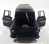 Jada Toys 1957 Chevrolet Suburban Matte Black 1/24 Scale Die Cast Toy Car Vehicle with Opening Doors Hood and Hatch