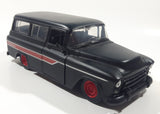 Jada Toys 1957 Chevrolet Suburban Matte Black 1/24 Scale Die Cast Toy Car Vehicle with Opening Doors Hood and Hatch