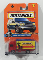 1997 Matchbox Series 1 Volvo Container Truck Red Die Cast Toy Car Vehicle New In Package