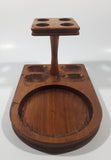 Vintage Decatur Industries Deco Genuine Walnut Wood Humidor Jar and Pipe Rest Stand