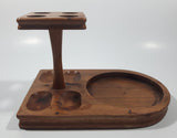 Vintage Decatur Industries Deco Genuine Walnut Wood Humidor Jar and Pipe Rest Stand