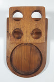 Vintage Decatur Industries Deco Genuine Walnut Wood Humidor Jar and Pipe Rest Stand