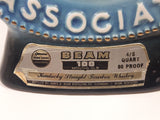 Vintage 1976 Jim Beam Kentucky Straight Bourbon Whiskey Pearl Harbor Survivors Association Keep America Alert 9 3/4" Tall Embossed Decanter Bottle