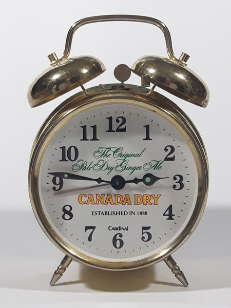 Rare Vintage Cardinal Canada Dry "The Original Pale Dry Ginger Ale" 6" Tall Twin Bell Alarm Clock