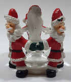 Santa Claus 3 3/4" Tall Heavy Resin Candle Holder