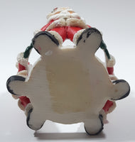 Santa Claus 3 3/4" Tall Heavy Resin Candle Holder