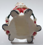 Santa Claus 3 3/4" Tall Heavy Resin Candle Holder