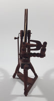 Vintage Spinning Wheel 6 1/4" Wide Wood Doll House Furniture