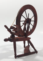 Vintage Spinning Wheel 6 1/4" Wide Wood Doll House Furniture