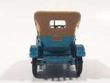 Vintage Lesney Matchbox Models of YesterYear No. Y-12 1909 Thomas Flyabout Teal Blue Die Cast Toy Antique Car Vehicle Busted Roof