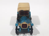 Vintage Lesney Matchbox Models of YesterYear No. Y-12 1909 Thomas Flyabout Teal Blue Die Cast Toy Antique Car Vehicle Busted Roof