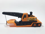 1980 Buddy L Crane Semi Trailer Orange Plastic and Pressed Steel Toy Car Vehicle Made in Japan