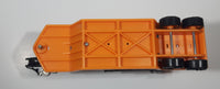 1980 Buddy L Crane Semi Trailer Orange Plastic and Pressed Steel Toy Car Vehicle Made in Japan