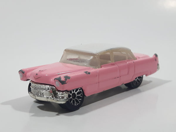 2019 Matchbox MBX Road Trip 1955 Cadillac Fleetwood Pink with White Roof Die Cast Toy Car Vehicle