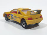 Vintage Majorette Peugeot 405 T 16 Yellow No. 202 with Esso and Michelin Logos 1/60 Scale Die Cast Toy Car Vehicle Made in France