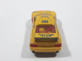 Vintage Majorette Peugeot 405 T 16 Yellow No. 202 with Esso and Michelin Logos 1/60 Scale Die Cast Toy Car Vehicle Made in France