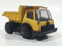 Vintage 1970s Tonka Dump Truck Yellow Pressed Steel Die Cast Toy Car Construction Equipment Vehicle Made in Japan