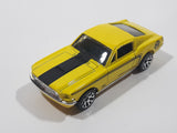 2008 Matchbox '68 Ford Mustang Cobra Jet Yellow Die Cast Toy Muscle Car Vehicle