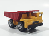 1992 Matchbox Faun Quarry Dump Truck Yellow and Red Die Cast Toy Car Vehicle