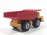 1992 Matchbox Faun Quarry Dump Truck Yellow and Red Die Cast Toy Car Vehicle