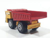 1992 Matchbox Faun Quarry Dump Truck Yellow and Red Die Cast Toy Car Vehicle