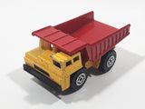 1992 Matchbox Faun Quarry Dump Truck Yellow and Red Die Cast Toy Car Vehicle