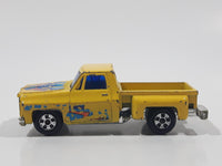 Vintage Soma Super Wheels 1973-80 Chevy Stepside Pickup Truck Yellow Die Cast Toy Car Vehicle Made in Hong Kong