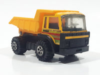 Vintage 1989 Buddy L Dump Truck Yellow Pressed Steel and Plastic Die Cast Toy Construction Equipment Vehicle