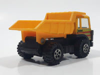 Vintage 1989 Buddy L Dump Truck Yellow Pressed Steel and Plastic Die Cast Toy Construction Equipment Vehicle