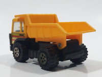 Vintage 1989 Buddy L Dump Truck Yellow Pressed Steel and Plastic Die Cast Toy Construction Equipment Vehicle