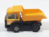 Vintage 1989 Buddy L Dump Truck Yellow Pressed Steel and Plastic Die Cast Toy Construction Equipment Vehicle