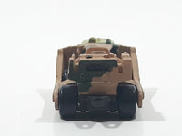 1987 Galoob Micro Machine Bull Dozer USA Military Camouflage Brown Miniature Die Cast Toy Car Vehicle