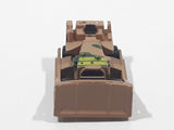1987 Galoob Micro Machine Bull Dozer USA Military Camouflage Brown Miniature Die Cast Toy Car Vehicle