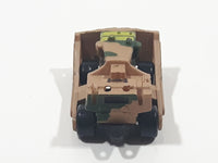 1987 Galoob Micro Machine Bull Dozer USA Military Camouflage Brown Miniature Die Cast Toy Car Vehicle