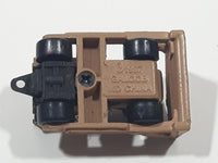 1987 Galoob Micro Machine Bull Dozer USA Military Camouflage Brown Miniature Die Cast Toy Car Vehicle