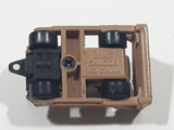 1987 Galoob Micro Machine Bull Dozer USA Military Camouflage Brown Miniature Die Cast Toy Car Vehicle