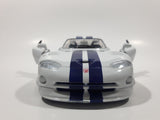 Maisto Dodge Viper GT2 White with Blue Stripes 1/24 Scale Die Cast Toy Car Vehicle Missing Spoiler