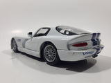 Maisto Dodge Viper GT2 White with Blue Stripes 1/24 Scale Die Cast Toy Car Vehicle Missing Spoiler