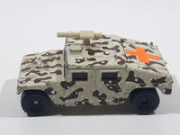 1995 Matchbox Hummer Humvee Army Camouflage Sand Beige Brown Die Cast Toy Car Military Vehicle With Opening Rear Hatch