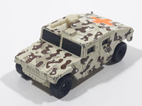 1995 Matchbox Hummer Humvee Army Camouflage Sand Beige Brown Die Cast Toy Car Military Vehicle With Opening Rear Hatch