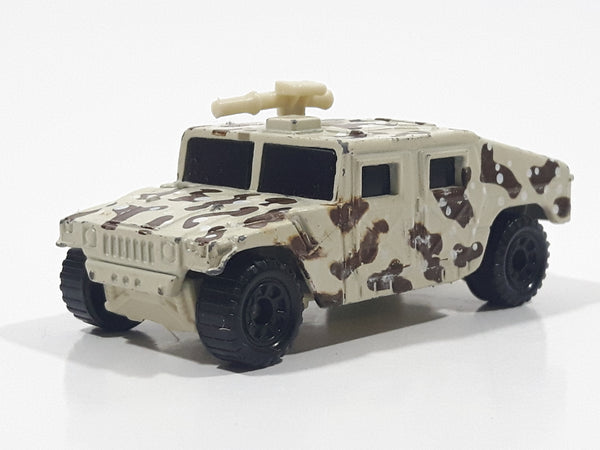 1995 Matchbox Hummer Humvee Army Camouflage Sand Beige Brown Die Cast Toy Car Military Vehicle With Opening Rear Hatch