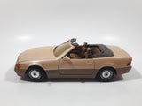 Vintage Majorette Mercedes 500 SL Convertible Brown Toy Car Vehicle with Opening Doors and Hood