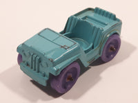Vintage 1968 TootsieToy Jeep Teal Green and Purple Die Cast Toy Car Vehicle