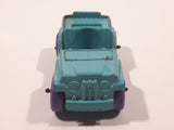 Vintage 1968 TootsieToy Jeep Teal Green and Purple Die Cast Toy Car Vehicle