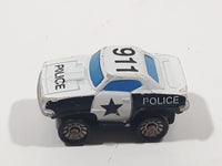 1989 Dan Yang Police 911 White Miniature Die Cast Toy Car Vehicle