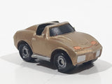 1988 Fun Rise Corvette T-Top Gold Miniature Die Cast Toy Car Vehicle