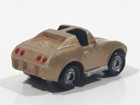 1988 Fun Rise Corvette T-Top Gold Miniature Die Cast Toy Car Vehicle