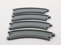 Set of 4 Galoob Micro Machines Train Track Curved Section 3 1/2" Long